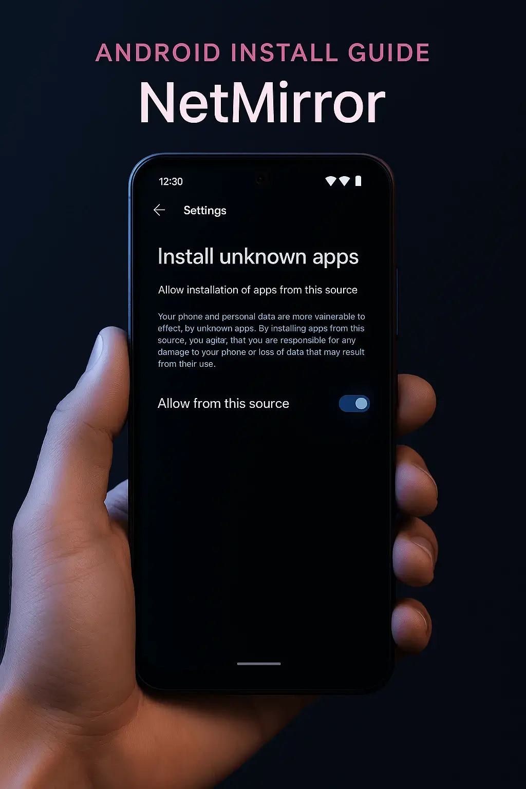 Enable Unknown Sources