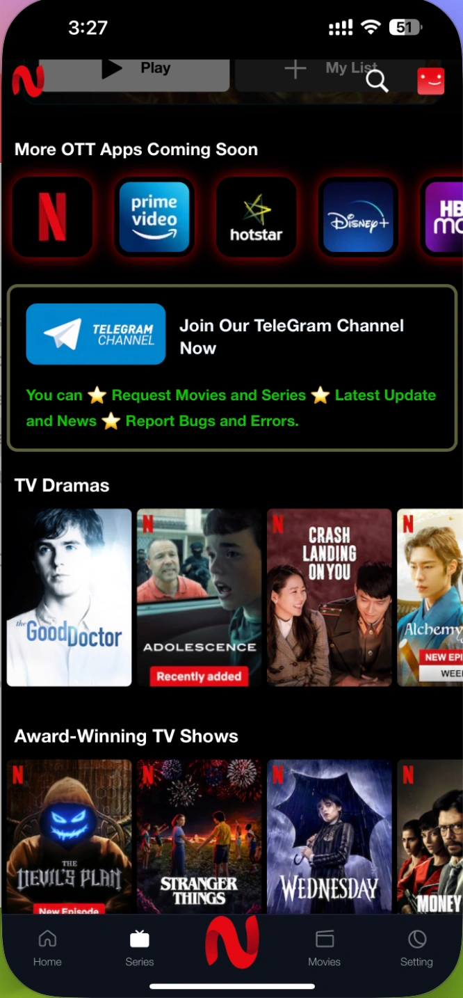 Telegram Group for NetMirror Support